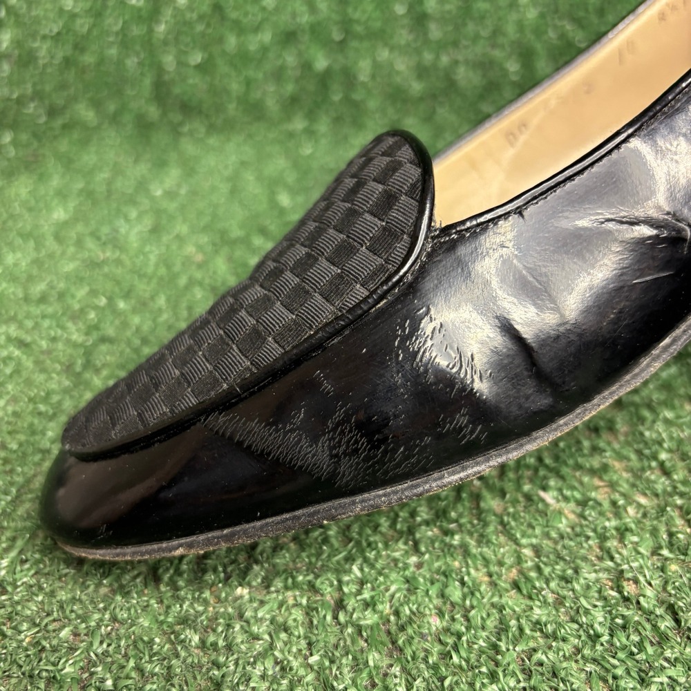 Salvatore Ferragamo Woven Patent Leather‎ Classic Loafer Flat Black Womens 8.5 B - Picture 8 of 10